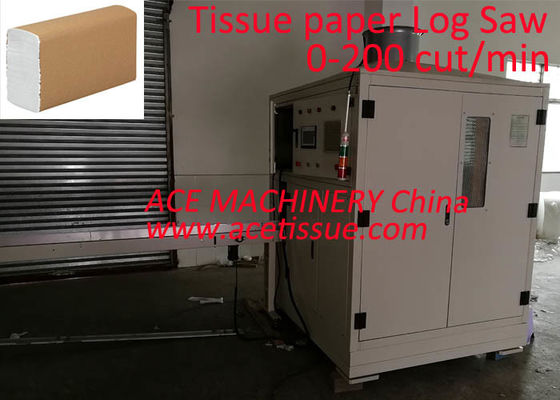 Touchscreen Log Saw Mesin Pemotong Kertas Tissue Single Lane