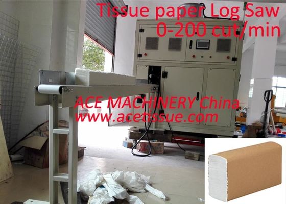 Mesin Gergaji Log Kontrol Servo Otomatis Untuk Kertas Tisu Serbet Interfold