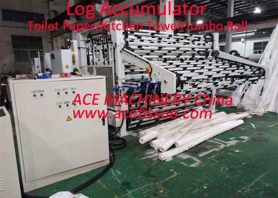 Akumulator Log Sepenuhnya Otomatis Berkecepatan Tinggi Untuk Gulungan Tisu Kamar Mandi Diameter 150mm