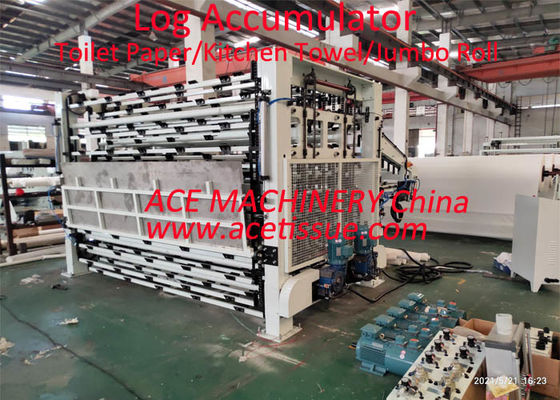 Akumulator Log Sepenuhnya Otomatis Untuk Diameter Gulungan Kertas Higienis 150mm