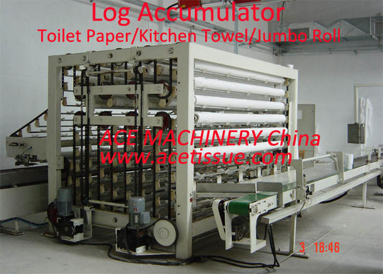 Akumulator Log Gulungan Industri Otomatis Untuk Diameter Jaringan Gulungan Tangan 250mm