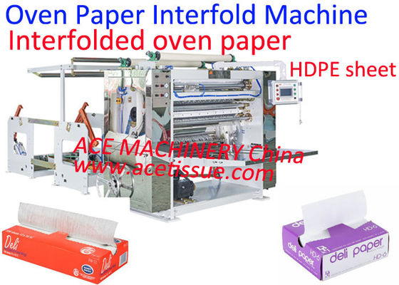 Interfolded Treated Oven Paper Interfolder Machine Untuk Kertas Baking Oven Menembus Panas