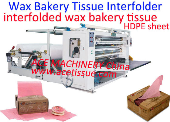 Interfolded Dry Wax Bakery Tissue Interfolding Machine Untuk Food Deli Paper