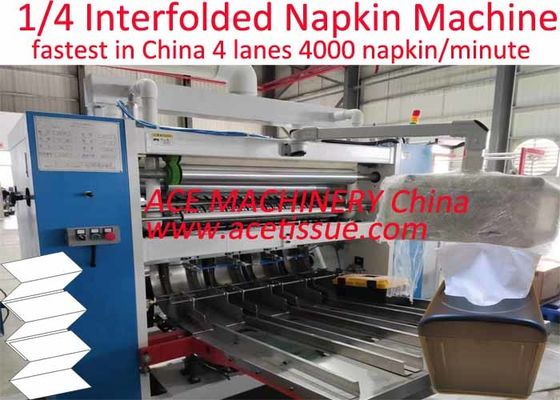 50Hz/60Hz Frekuensi Otomatis XP Napkin Membuat Mesin Lipat tipe 1/4 Lipat Napkin