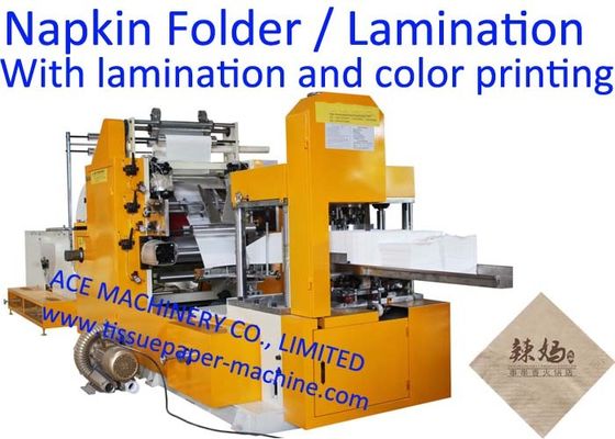 150mm x 150mm 1/6 Mesin Kertas Tissue Serbet Lipat