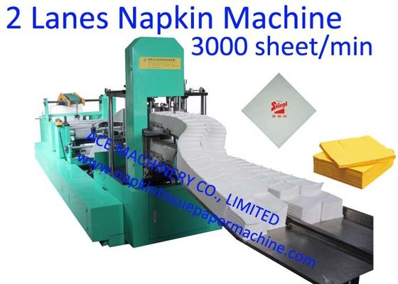 300x300mm1 / 8 Lipat 2 Decks Serbet Kertas Membuat Mesin