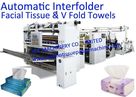 Mesin Tisu Wajah Otomatis Penuh Karet Embossing Dengan Transfer Otomatis