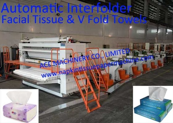 Lini Produksi Kertas Tisu Wajah Otomatis Penuh Berkecepatan Tinggi Dengan Transfer Otomatis