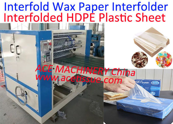 Mesin Interfolding Lembaran Plastik HDPE Interfolded Otomatis Untuk Tissue Bakery