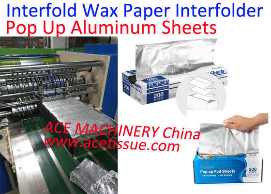 Mesin Interfolder Lembar Aluminium Foil Interfolded Otomatis Untuk Jaringan Burger