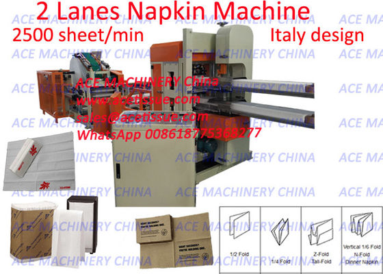 Pneumatic Embossing 240x240mm1 / 4 Lipat Serbet Mesin Kertas Tisu